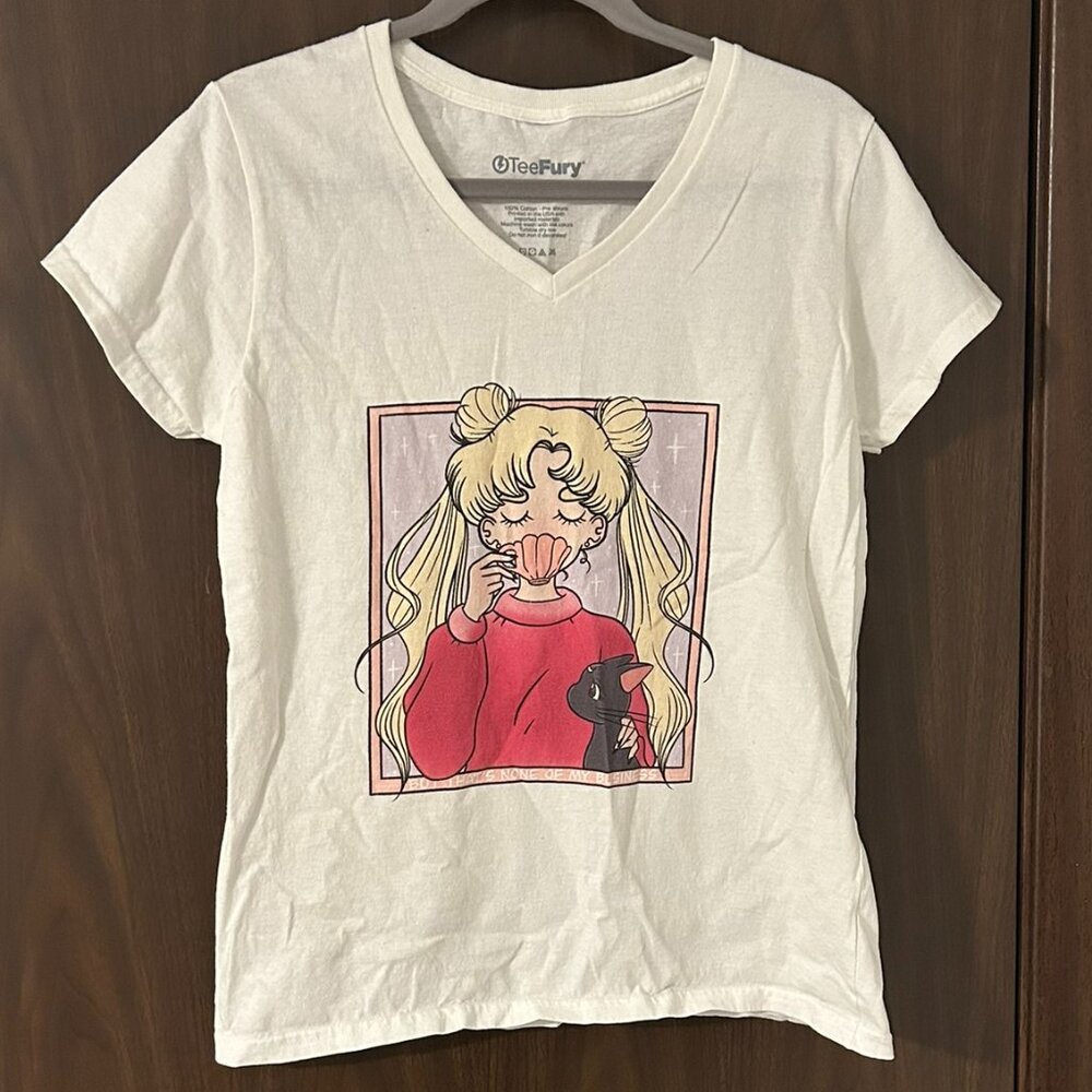 TeeFury Sailor Moon V-neck Tshirt Womens Large